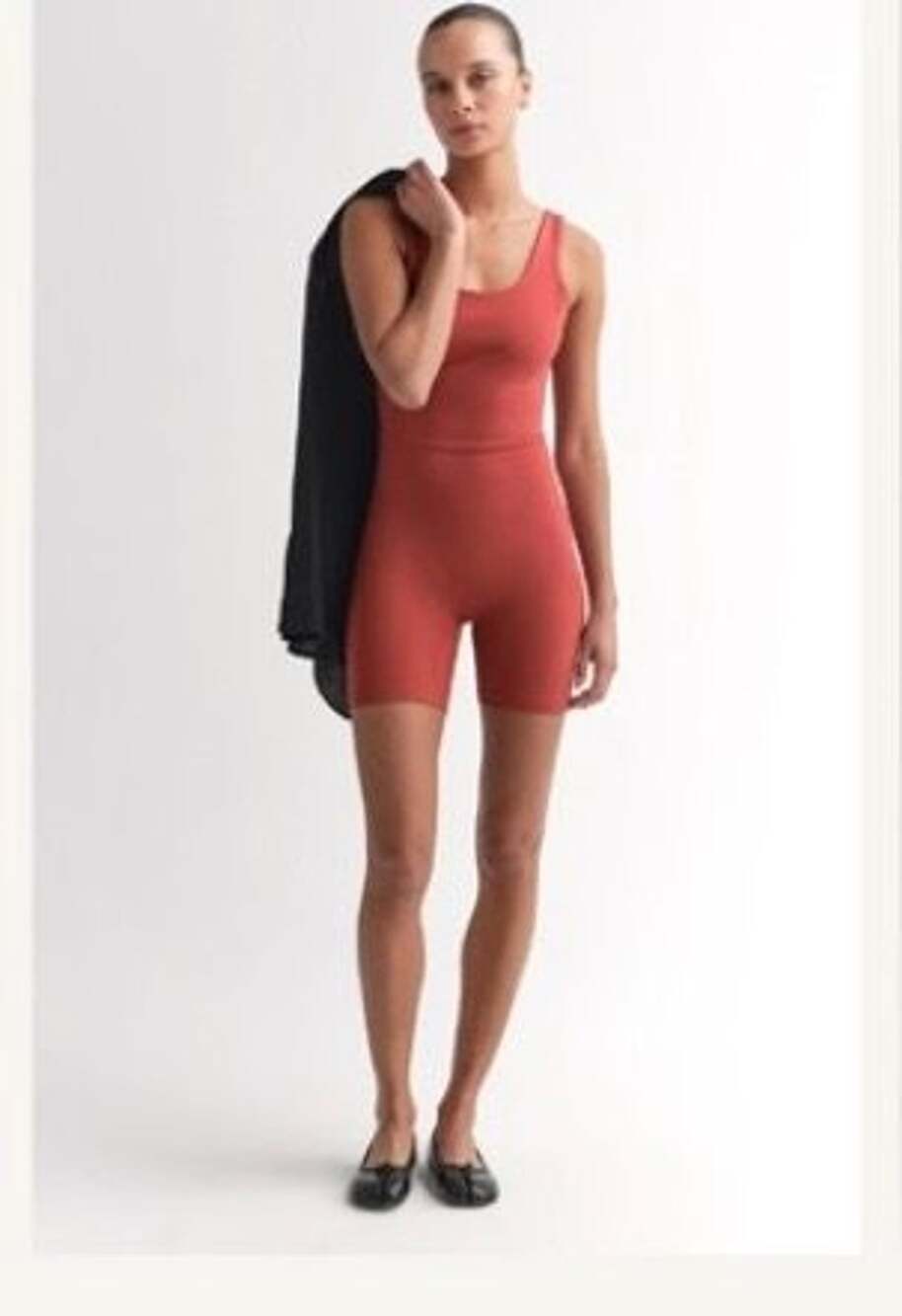 Mate The Label Organic Stretch Unitard in Chili Size M